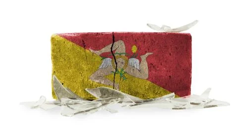 Rough broken brick Stock Photos