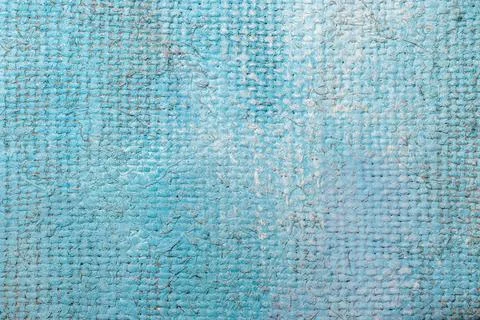 Rough canvas texture in blue tones of oil paint Stock Photos