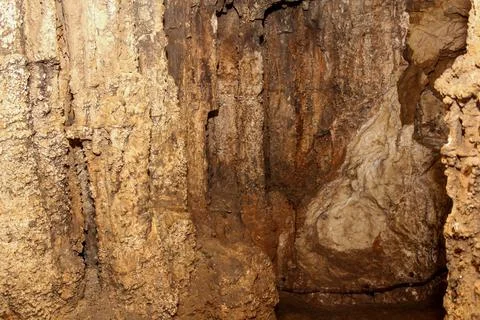 Rough cave walls. Фото