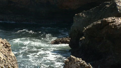 Rough coast - close Stock Footage 93094