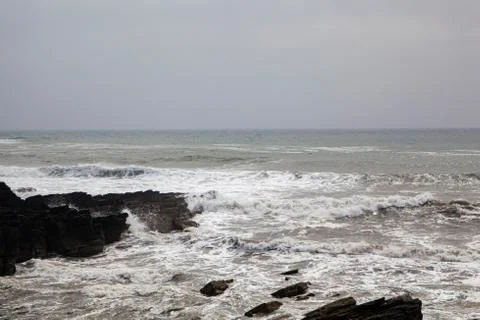 A rough coast Stock Photos