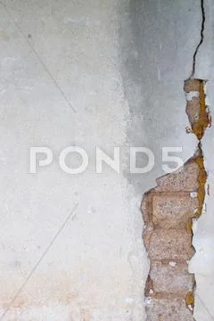 Rough concrete brick wall grunge texture Stock Photos