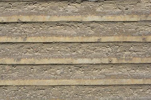 Rough concrete texture with horizontal lines Stock Photos