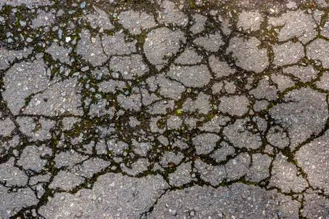 Rough crack asphalt surface background Stock-Fotos