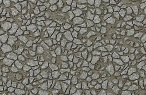 Rough cracked gray stone surface or dry ground dirt texture background. Stock Illustration