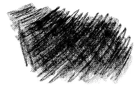 Rough crayon smear with creative splash effect. Freehand mark like a Stock-Illustration