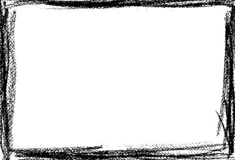 Rough crayon smear frame with creative splash effect. Freehand mark like a Stock Illustration