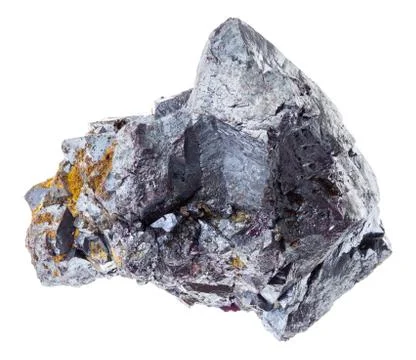 Rough Cuprite rock on white Stock Photos
