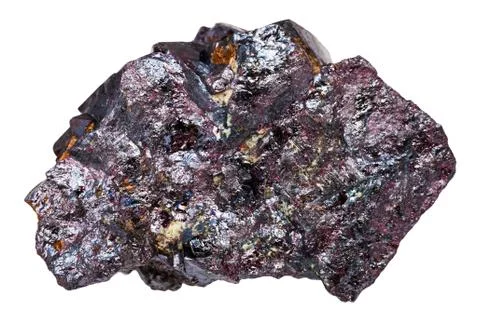 Rough Cuprite stone isolated on white Stock Photos