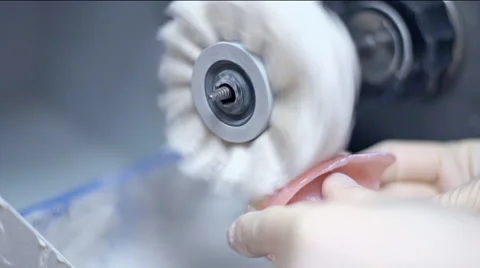 Rough dental cast polishing Stock Footage 59807165
