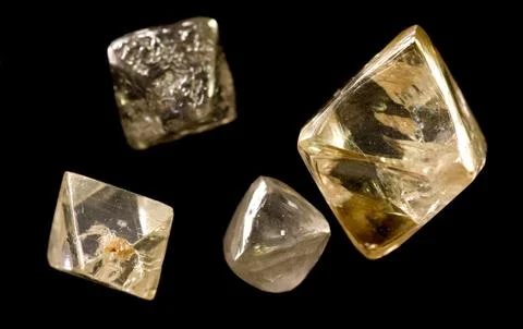 Rough diamonds Stock Photos