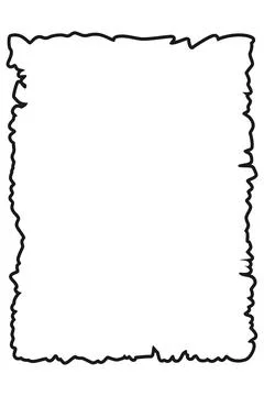 Rough Drawn Squiggly Line Border Frame Vector Stock Illustration
