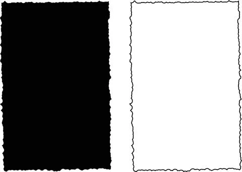 Rough edge rectangular frames vector 스톡 일러스트