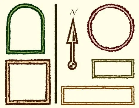 Rough edged frames Illustration