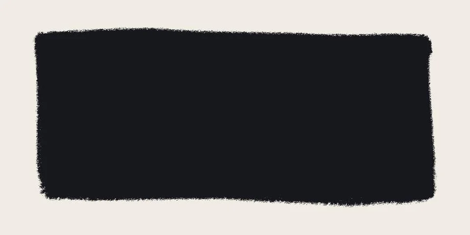 Rough edged rectangle frame in black. Grunge torn paper style vector. Ripped Stock Illustration
