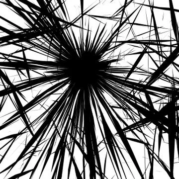 Rough, edgy texture of random distorted shapes). Black and white abstract geo Stock Illustration