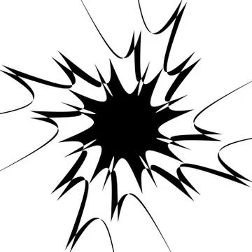 Rough, edgy texture of random distorted shapes). Black and white abstract geo Illustrazione stock