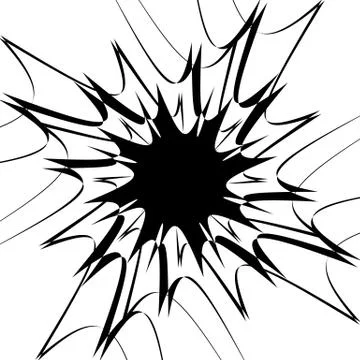 Rough, edgy texture of random distorted shapes). Black and white abstract geo Stock Illustration