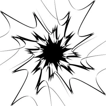 Rough, edgy texture of random distorted shapes). Black and white abstract geo Illustrazione stock