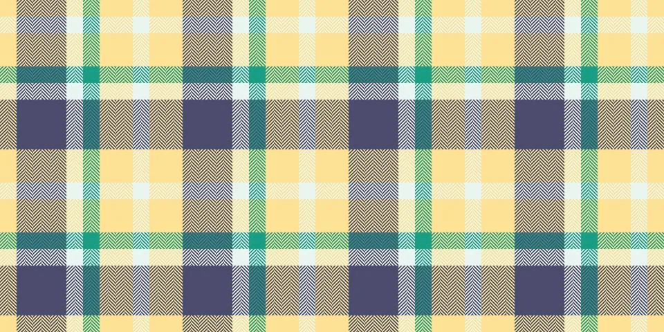 Rough fabric check pattern, genuine plaid texture seamless. Copy space vect.. Stock Illustration