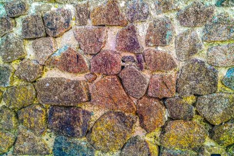 Rough granite stone wall texture 库存照片
