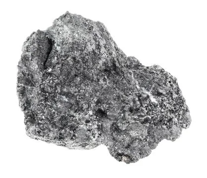 Rough Graphite stone on white Stock Photos