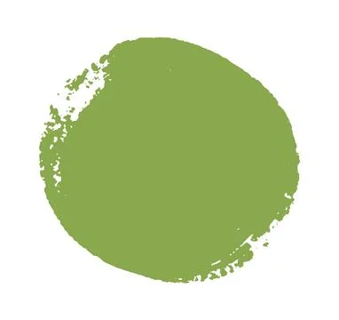 A rough green circular brush stroke with a distressed texture. Ideal for eco Illustrazione stock