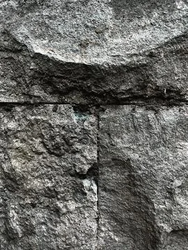 Rough Grey Stone Block Wall Texture Background Stock Photos