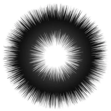 Rough grungy abstract circle element, circular distorted ring, donut shape Illustrazione stock