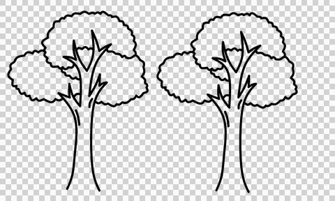 Rough hand drawn tree sketch vector illustration, suitable for architectural des Stock Illustration