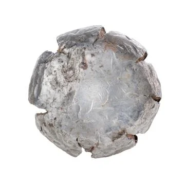 Rough iron spike head macro Foto stock