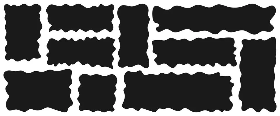 Rough irregular block layout of black rectangles, abstract grid composition.. 스톡 일러스트