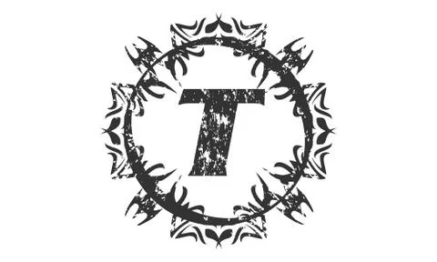 Rough Letter T Stock-Illustration
