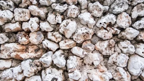 Rough Limestone Rock Wall Texture Natural Stone Background Pattern Stock Footage 334130449