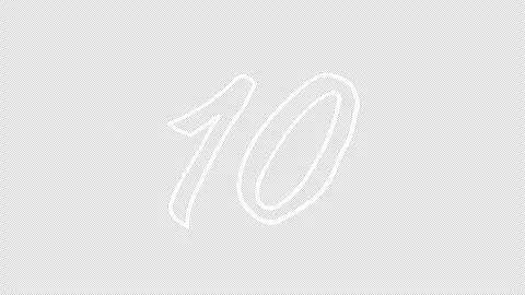Rough-looking number lines counting down from 10 to 0—doodle graphic assets Video stock 341546986