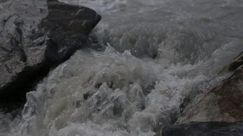 Rough mountain river in Caucasus Video stock 54740543