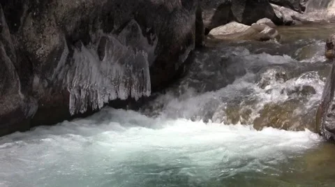 Rough mountain river in the Himalayas. Stock Footage 43741898
