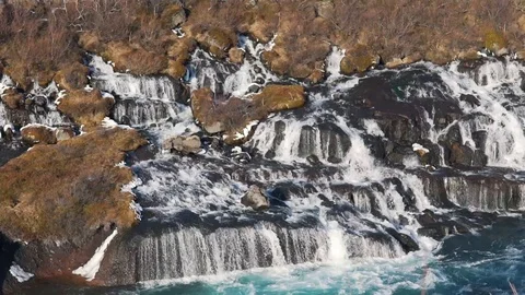 Rough mountain river in spring closeup Stock Footage 89807097