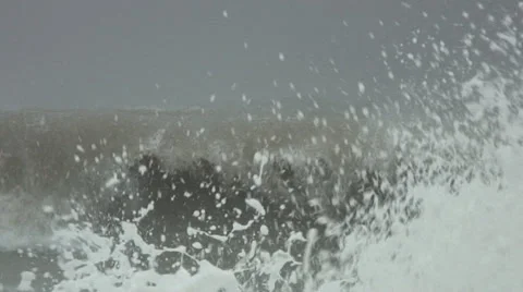 Rough Ocean Hurricane Waves Video stock 33623137