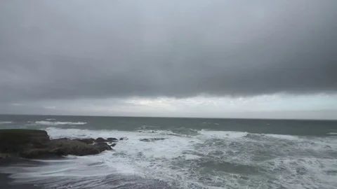 Rough Ocean Time Lapse Stock Footage 78759985