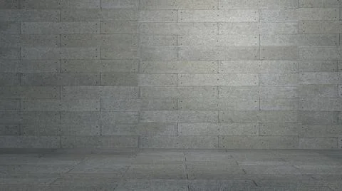 Rough Old Concrete Wall Tile - Architectural Background Stock Illustration