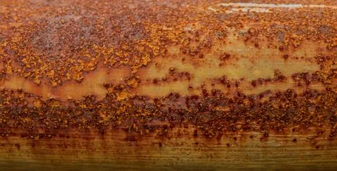 Rough orange rust spots on iron Stock Photos