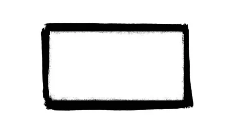 Rough painted frame, loopable stop motion animation on a white background Stockbeeldmateriaal 219029278