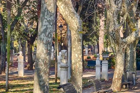 Rough path in the city park Stock Photos