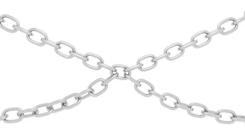 Rough protective chain. Stock Photos