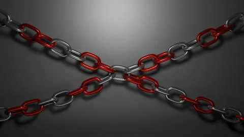Rough protective chain. Stock Photos