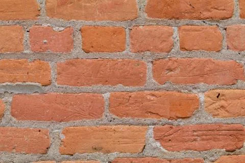 Rough Red Brick Wall Stock Photos