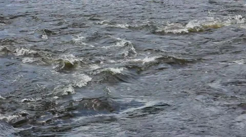 Rough River Water With Rapids Stock Footage 52755988