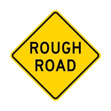 Rough road sign Stock Illustration
