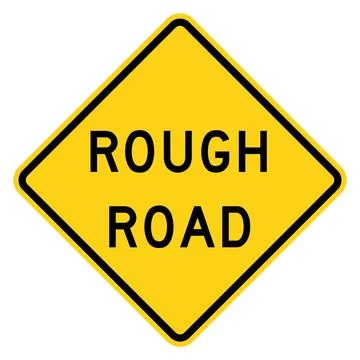 Rough road sign, W8-8, US road sign Stock Illustration